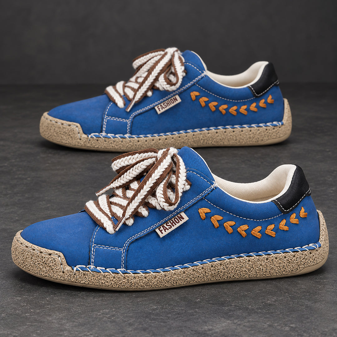 Arlo Hand-Stitched Sneaker — Blue