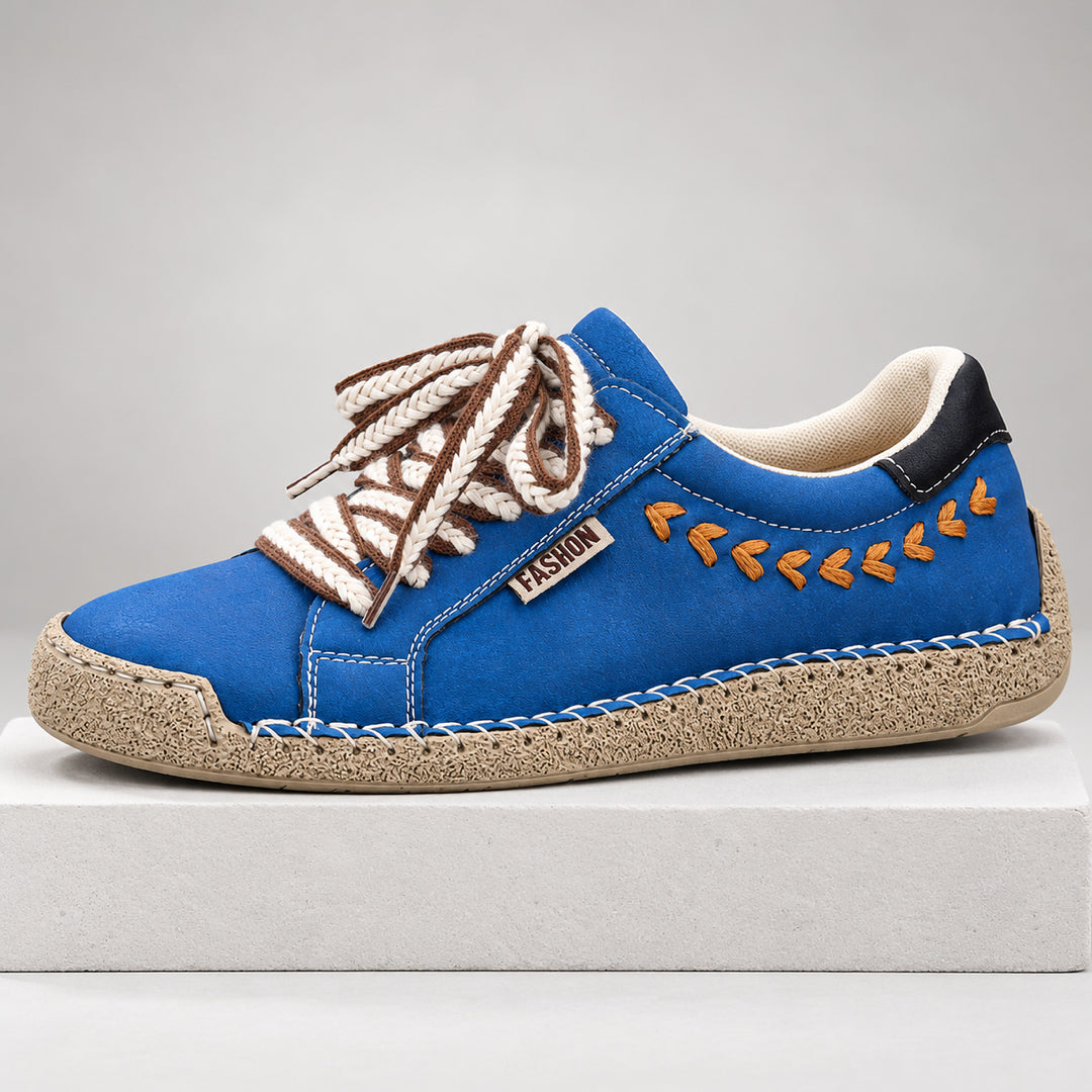 Arlo Hand-Stitched Sneaker — Blue