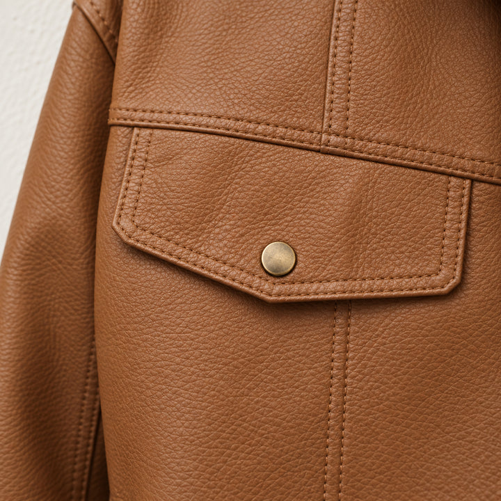 Riderline Matte Bomber Jacket — Brown