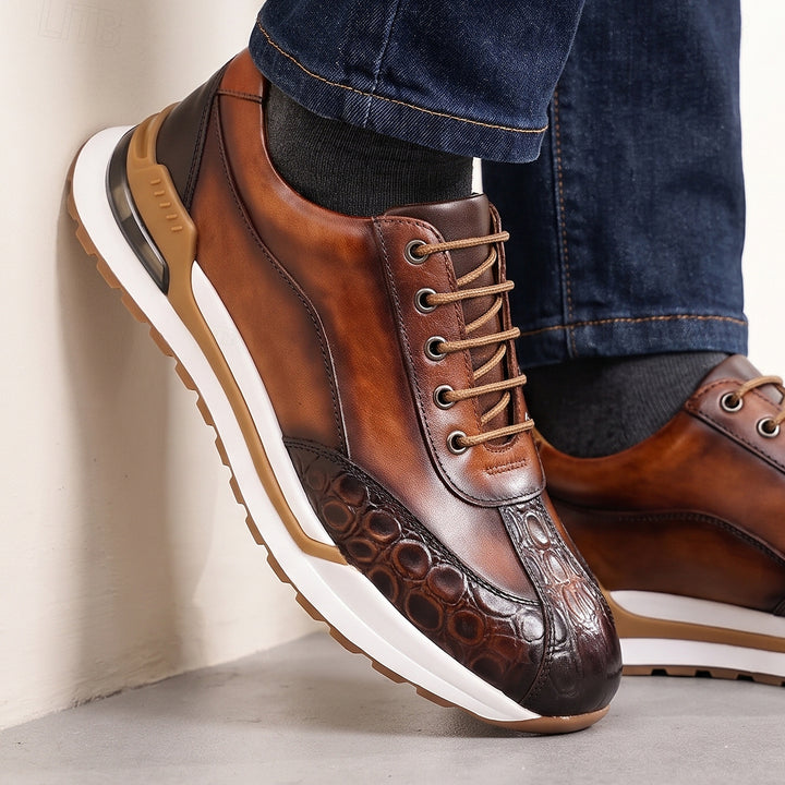 Bremont Patina Leather Sneaker — Brown