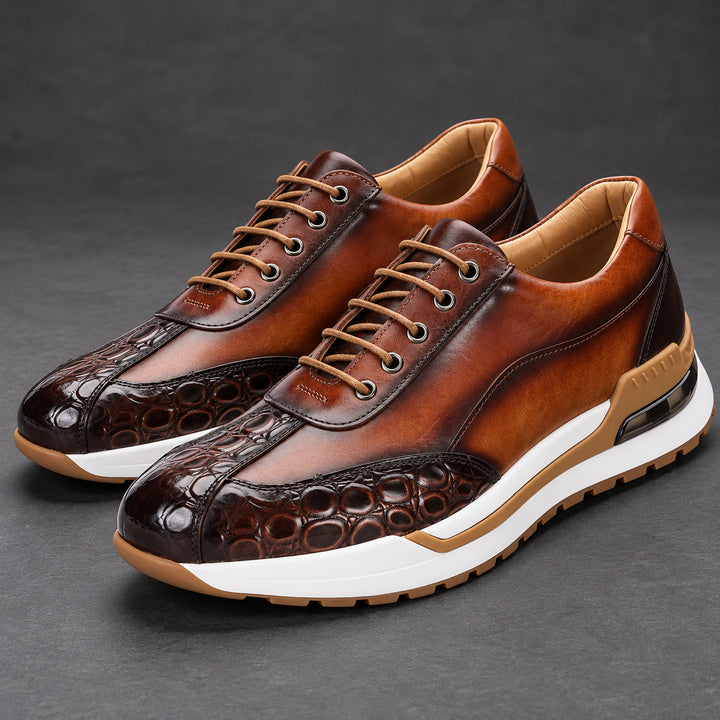 Bremont Patina Leather Sneaker — Brown