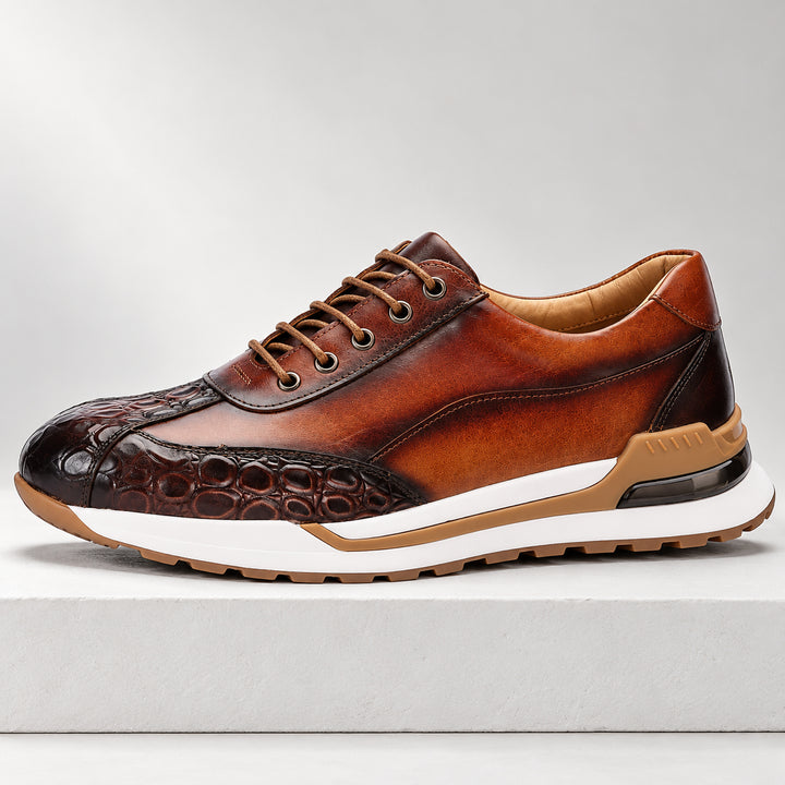 Bremont Patina Leather Sneaker — Brown