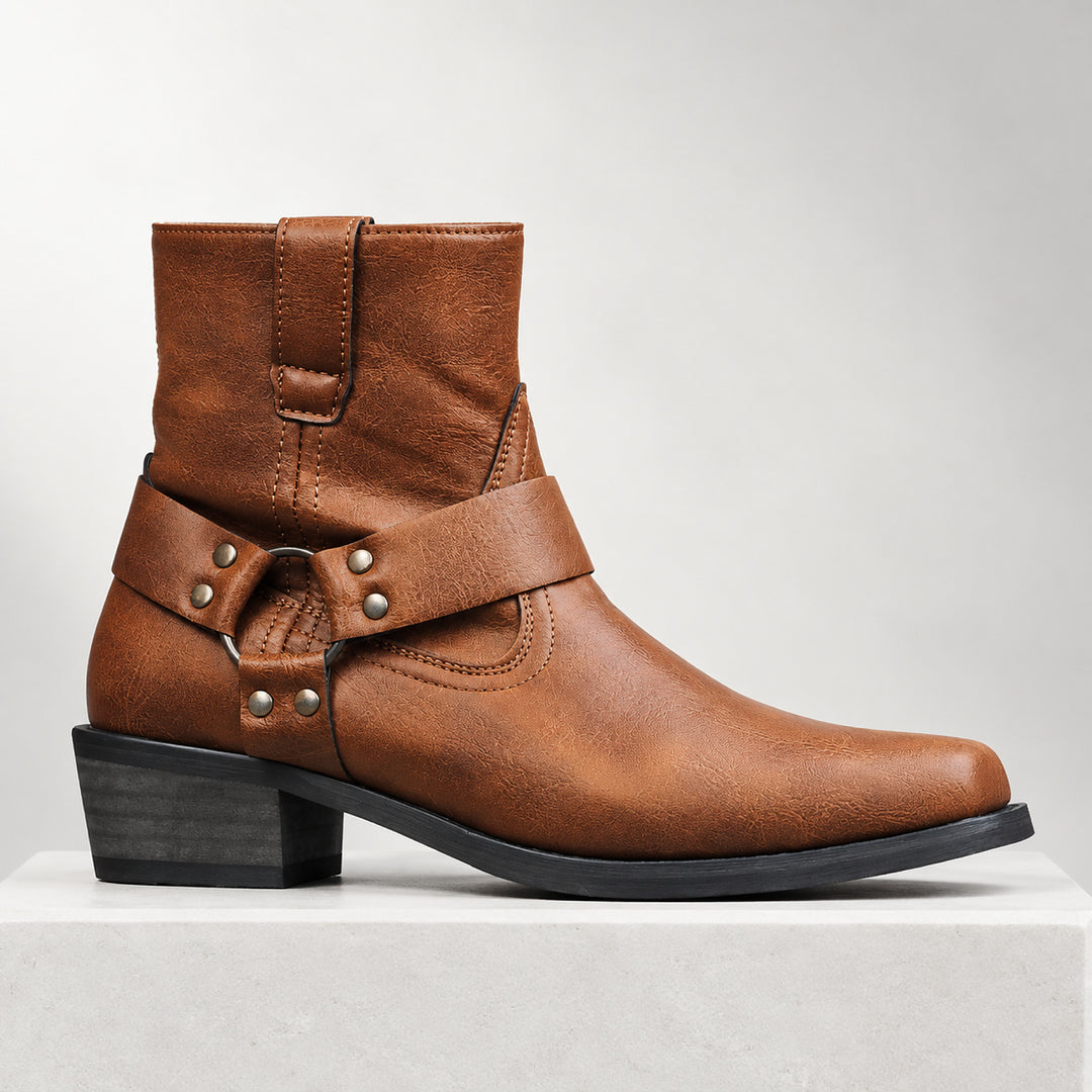 Cheyenne Harness Moto Boot — Brown