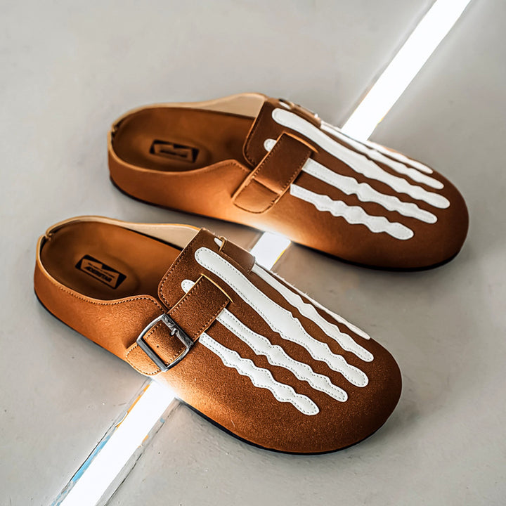 Marrow Buckle Clog Mule — Brown