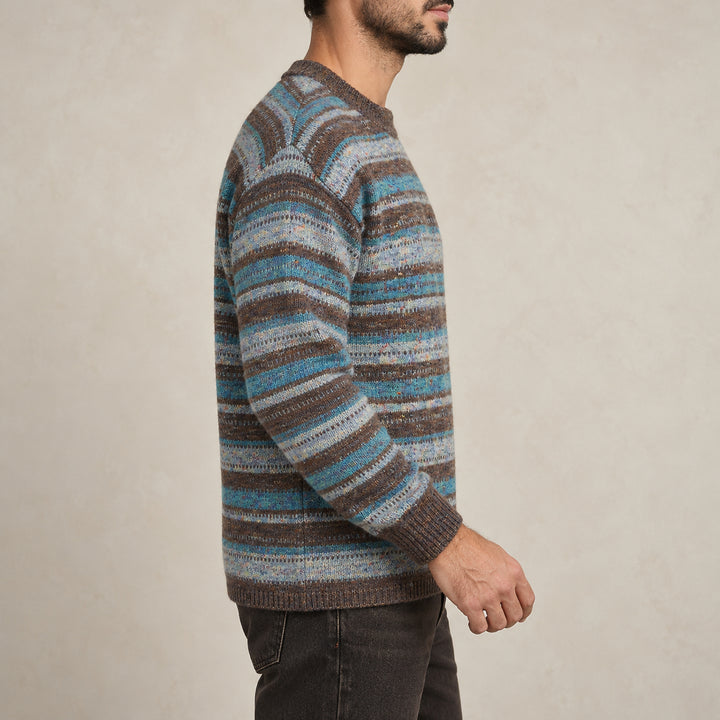 Birchwood Vintage Stripe Sweater — Coastal Blue