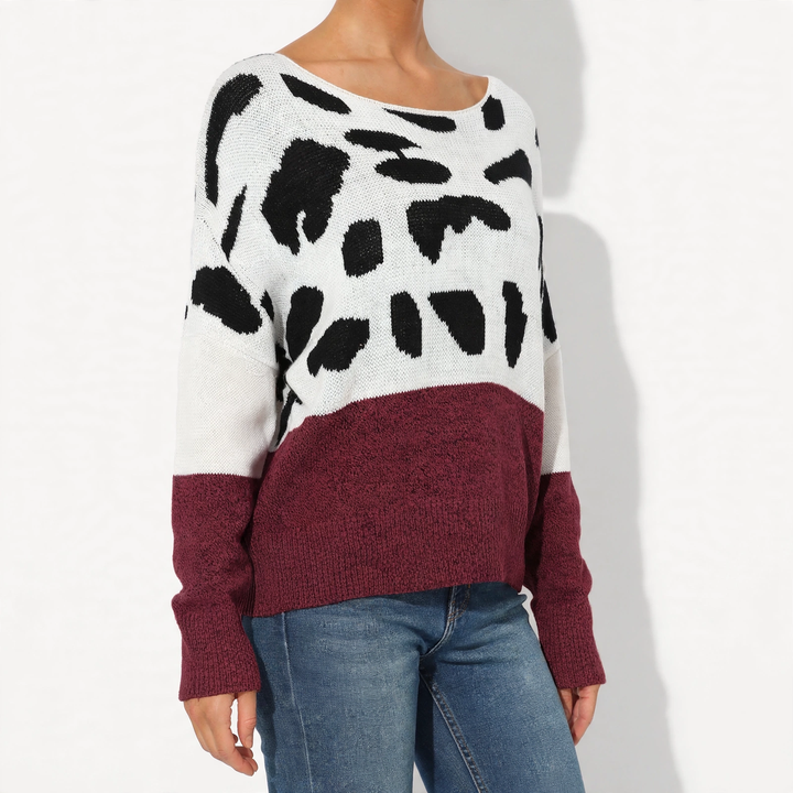 Rorschach Cow Print Sweater