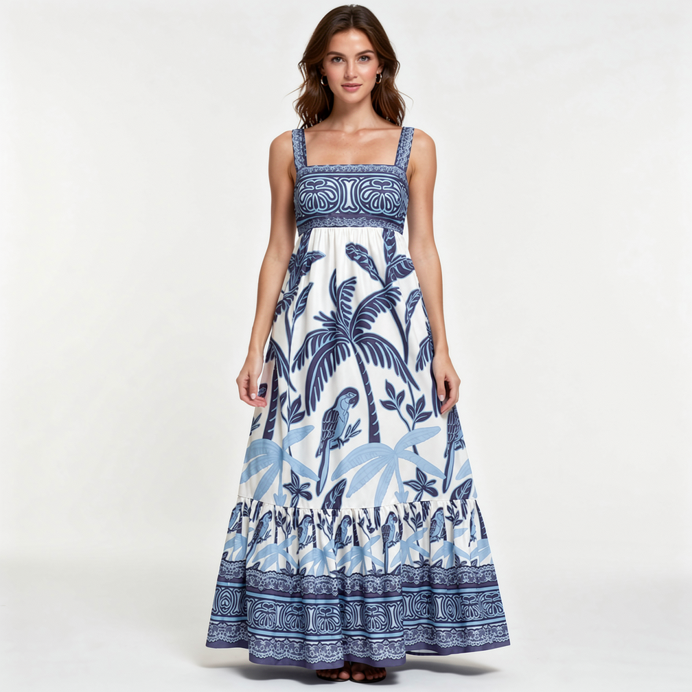 Tulum Folk Maxi Dress