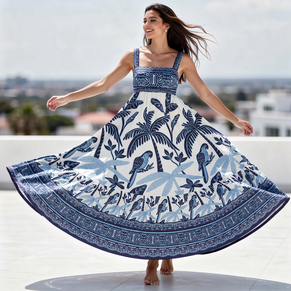 Tulum Folk Maxi Dress