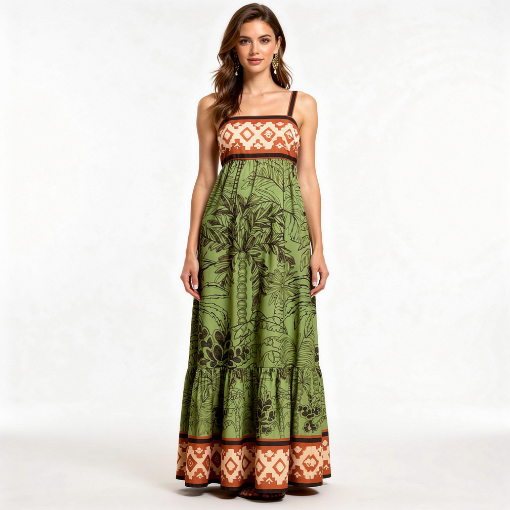 Tulum Folk Maxi Dress