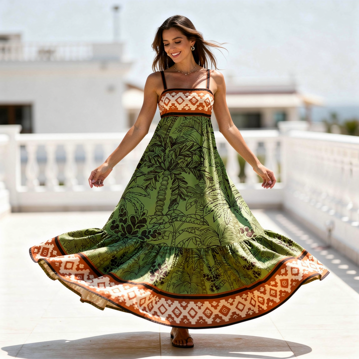 Tulum Folk Maxi Dress