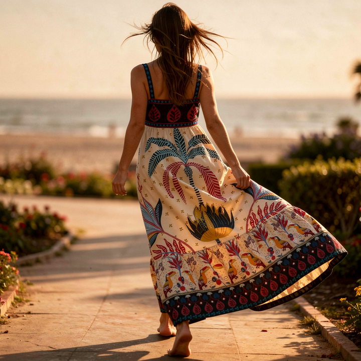 Tulum Folk Maxi Dress
