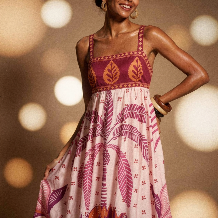 Tulum Folk Maxi Dress