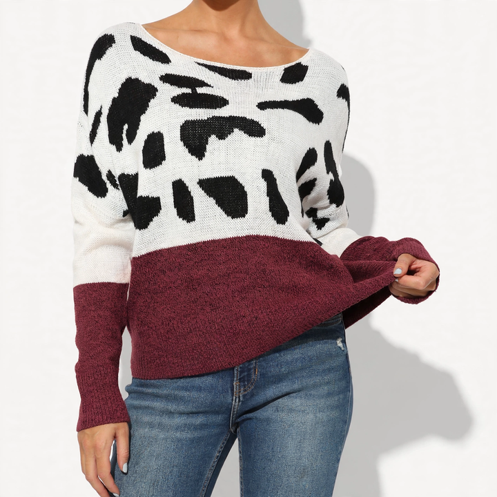 Rorschach Cow Print Sweater