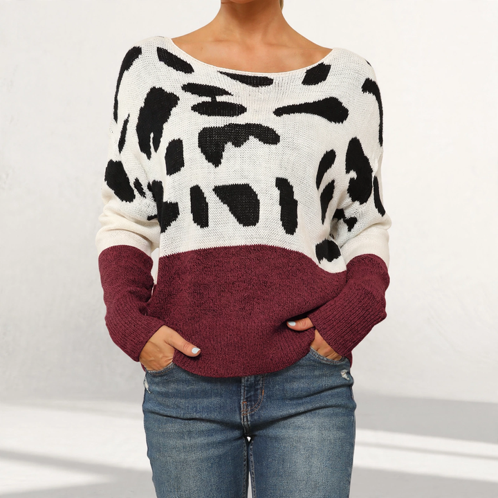 Rorschach Cow Print Sweater
