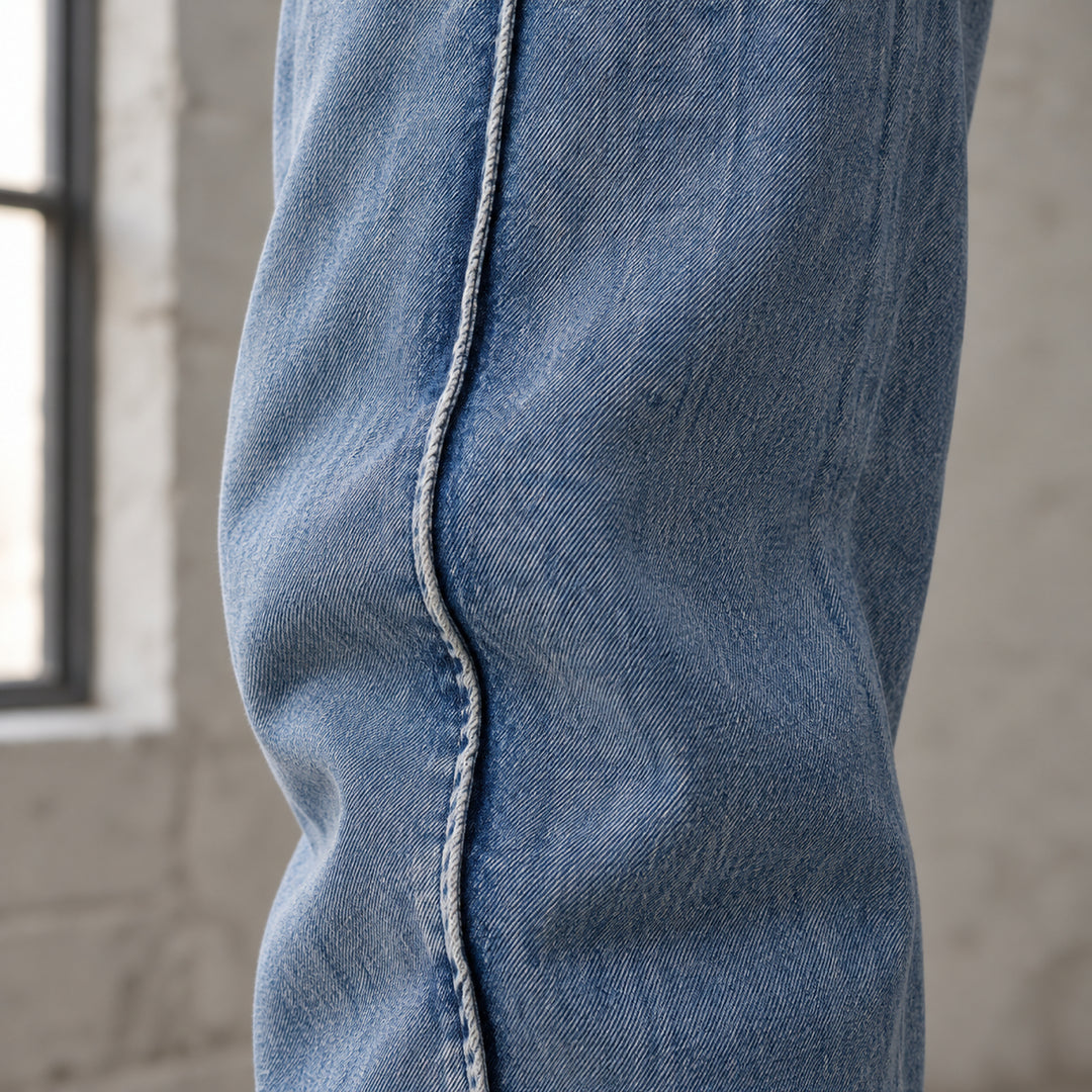 Sunday Balloon-Leg Denims — Denim Blue