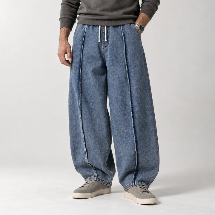 Sunday Balloon-Leg Denims — Denim Blue