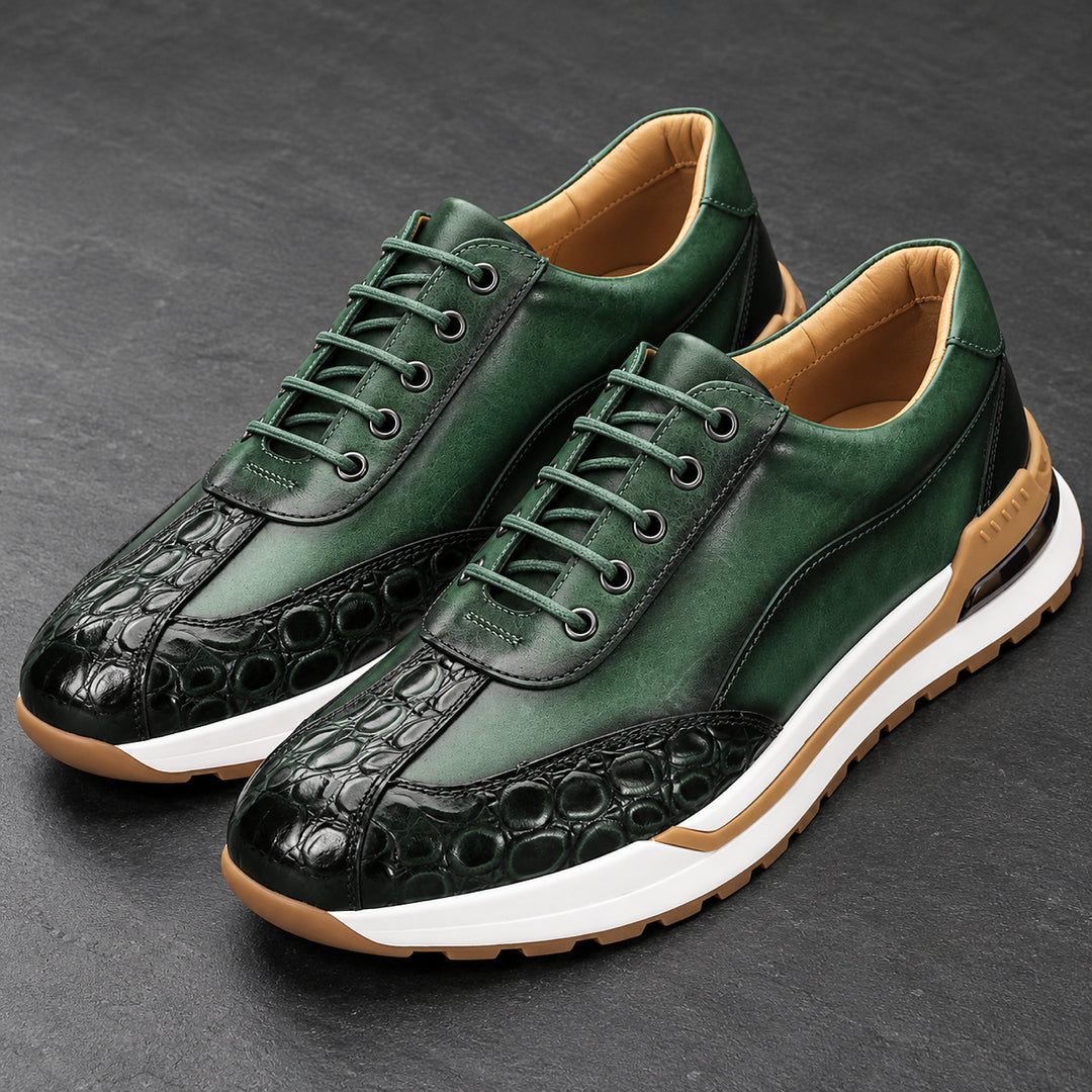 Bremont Patina Leather Sneaker — Forest Green