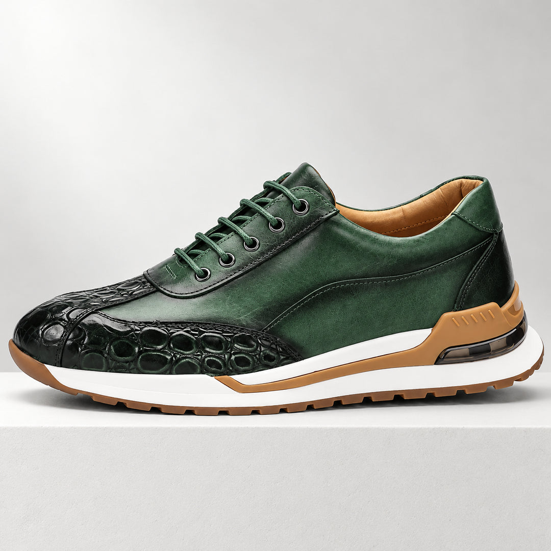 Bremont Patina Leather Sneaker — Forest Green