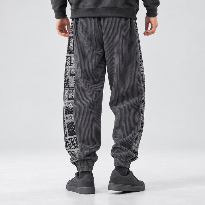 Bandera Paisley Corduroy Joggers — Gray