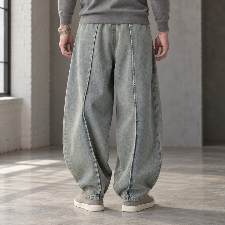 Sunday Balloon-Leg Denims — Gray
