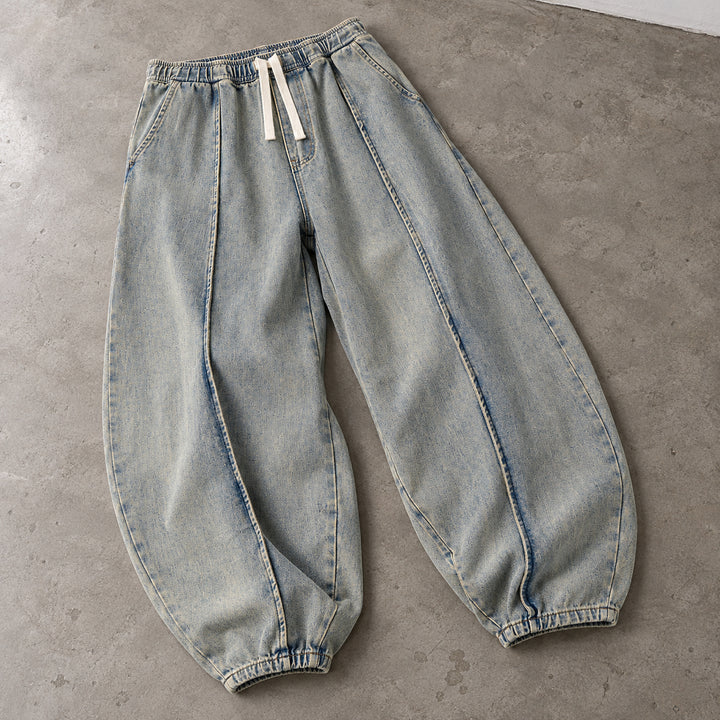 Sunday Balloon-Leg Denims — Gray