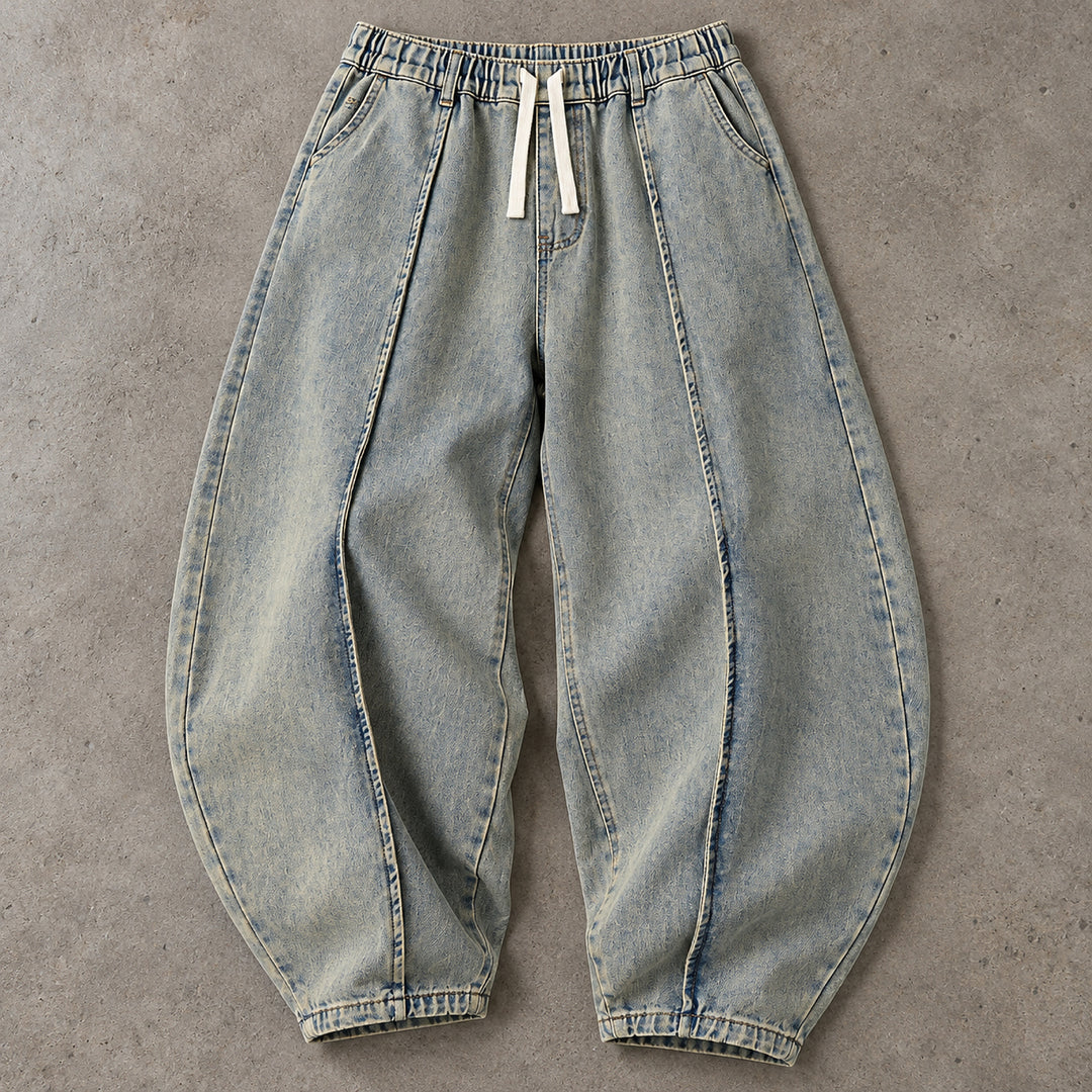 Sunday Balloon-Leg Denims — Gray