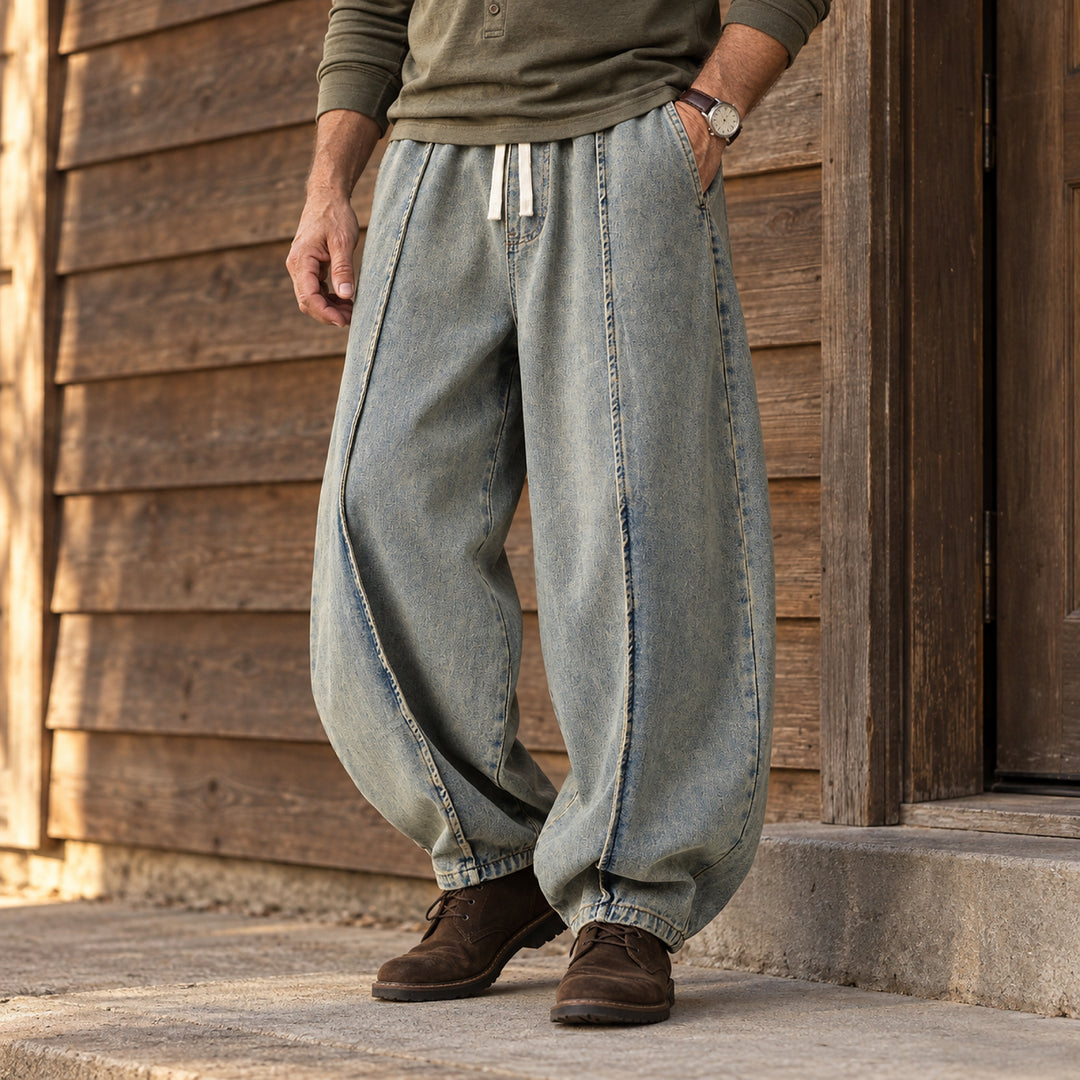 Sunday Balloon-Leg Denims — Gray