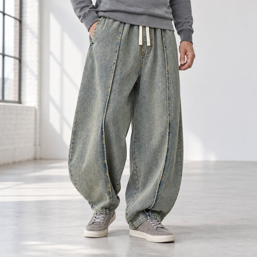 Sunday Balloon-Leg Denims — Gray