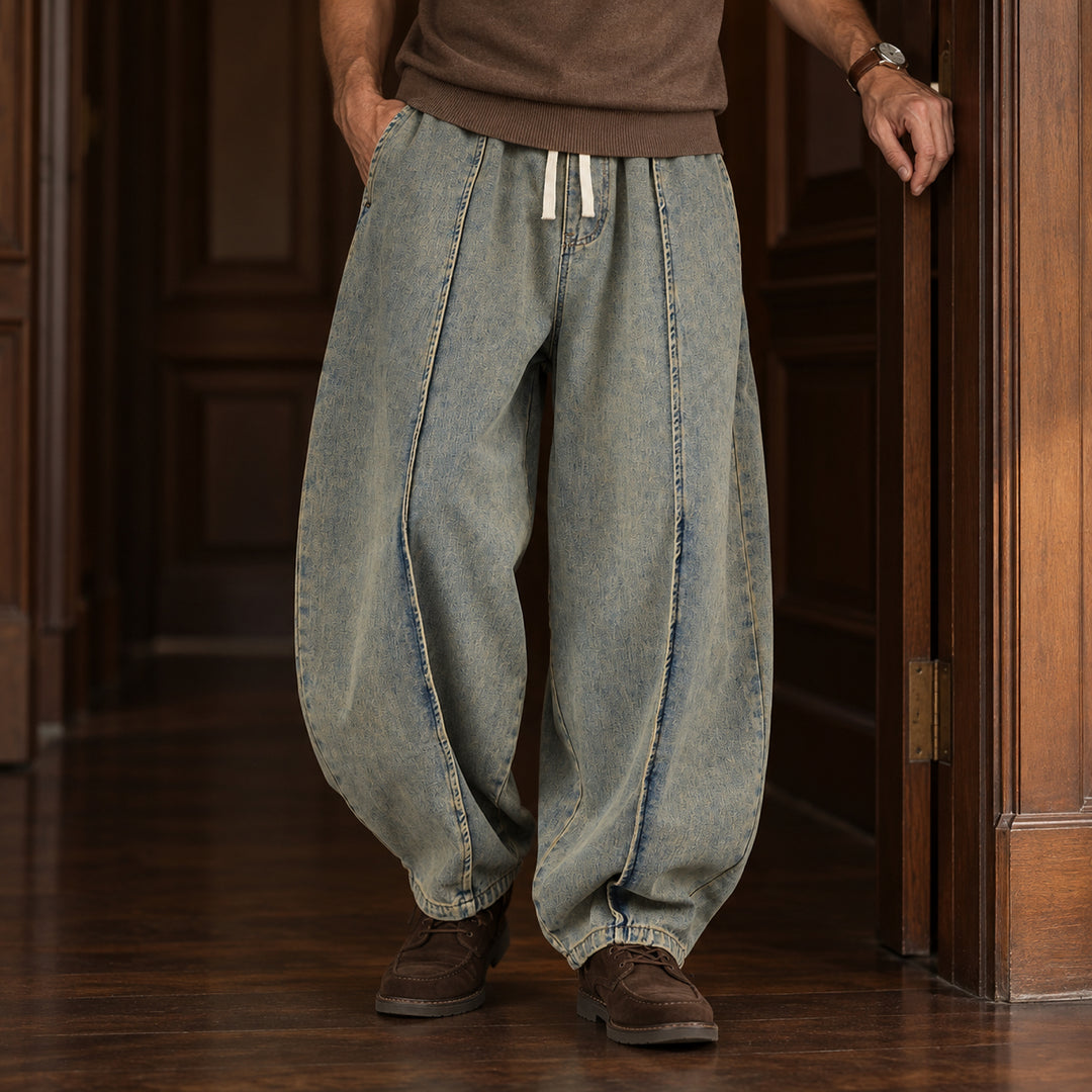 Sunday Balloon-Leg Denims — Gray