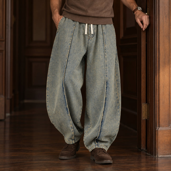 Sunday Balloon-Leg Denims — Gray