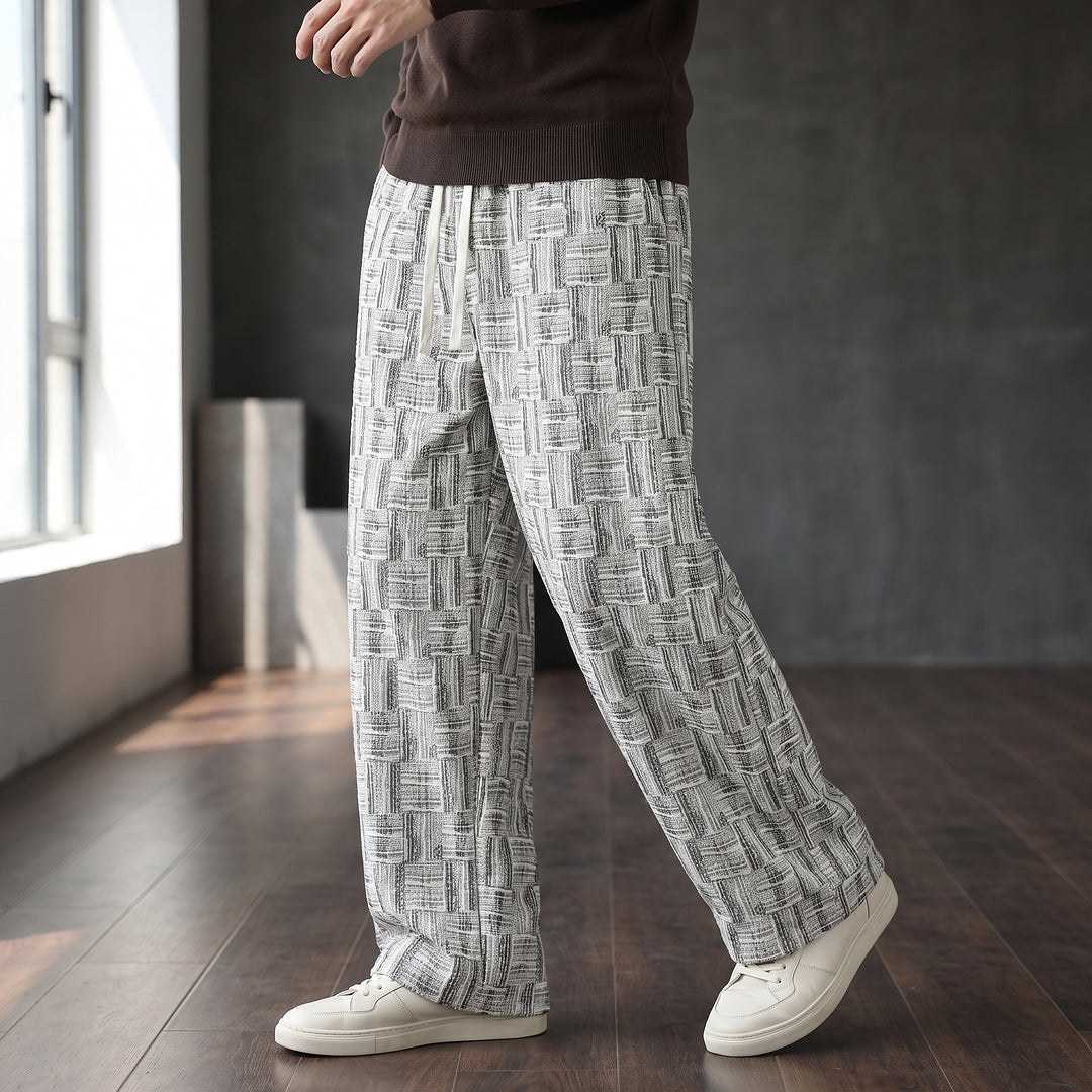Parquet Corduroy Wide-Leg — White