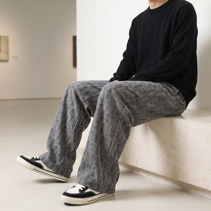 Parquet Corduroy Wide-Leg — Gray