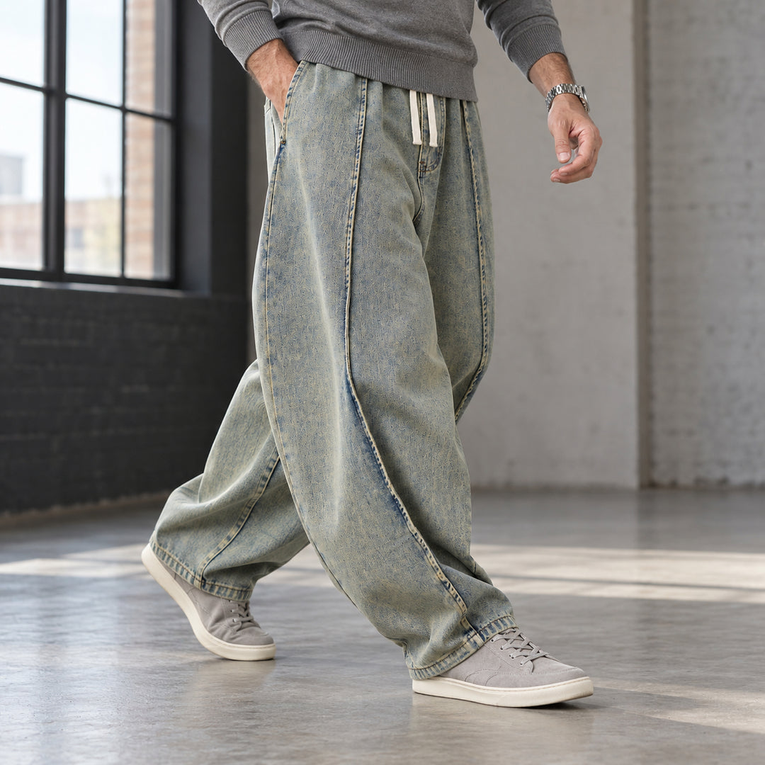 Sunday Balloon-Leg Denims — Gray