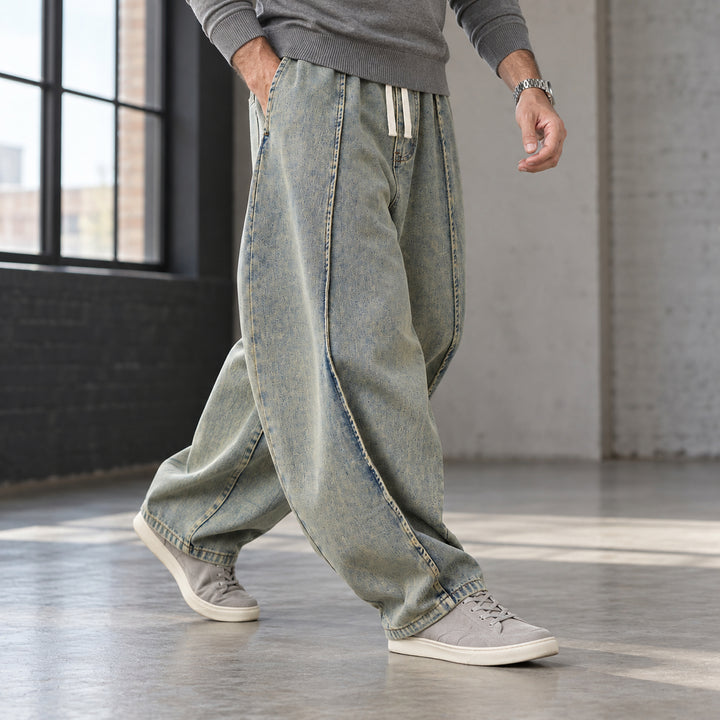 Sunday Balloon-Leg Denims — Gray