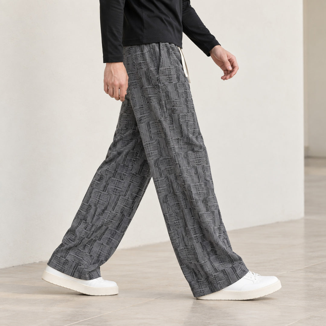 Parquet Corduroy Wide-Leg — Gray