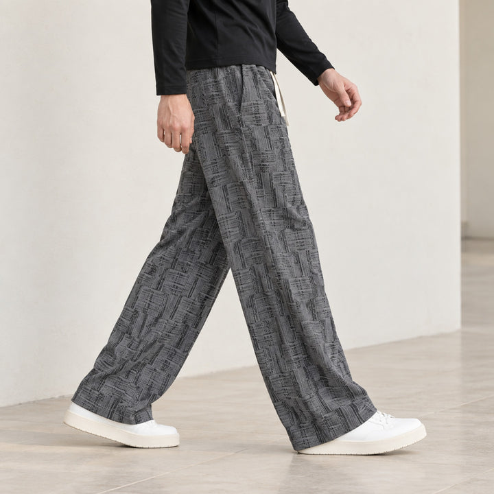 Parquet Corduroy Wide-Leg — Gray