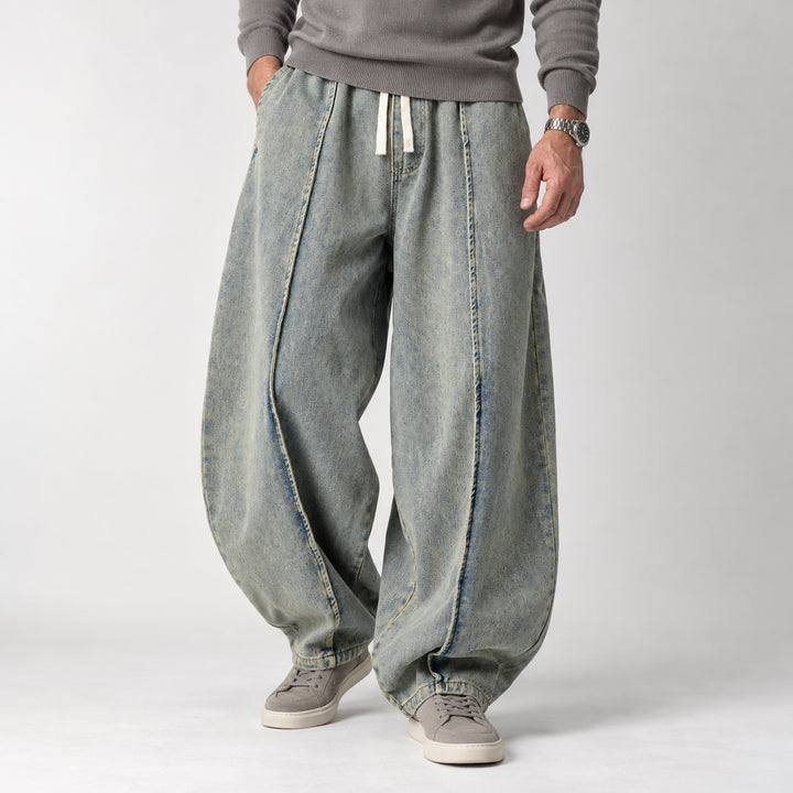 Sunday Balloon-Leg Denims — Gray