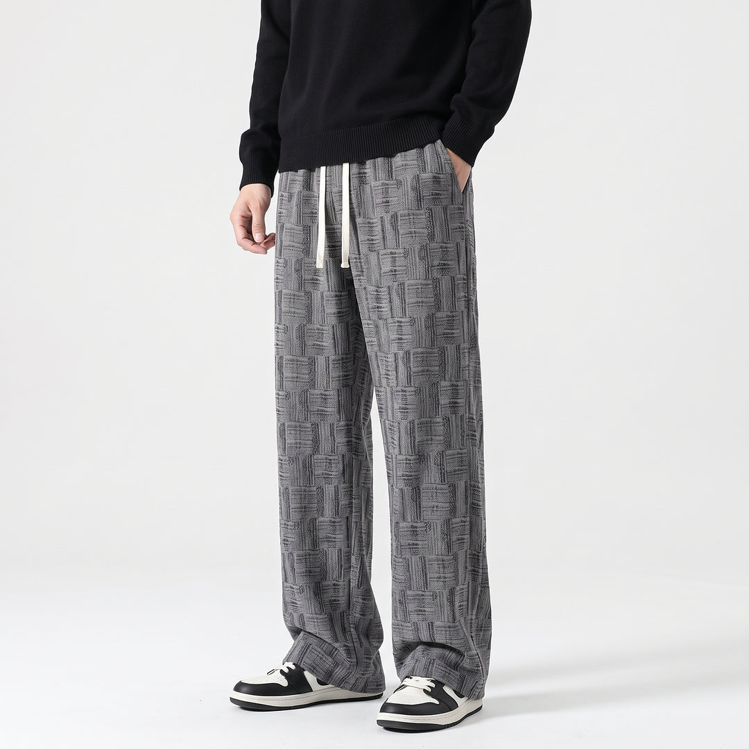 Parquet Corduroy Wide-Leg — Gray