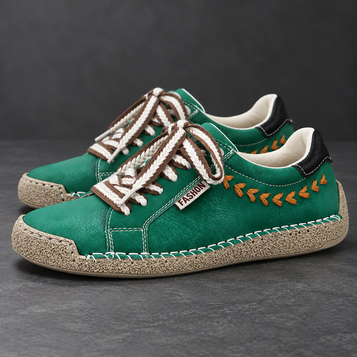Arlo Hand-Stitched Sneaker — Green