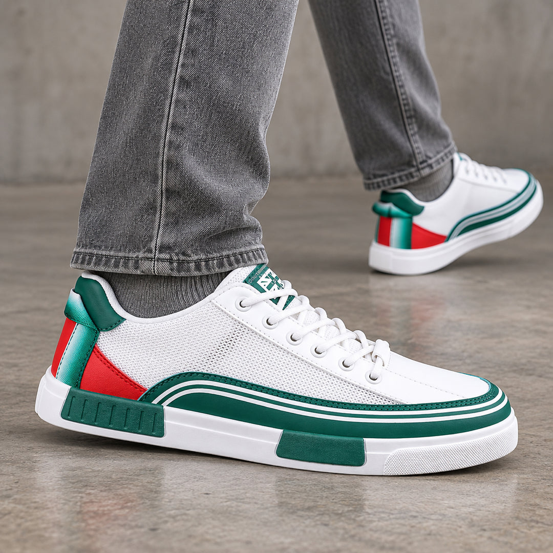 Ashworth Striped Court Sneaker — Green