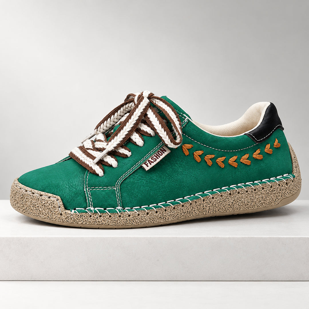 Arlo Hand-Stitched Sneaker — Green