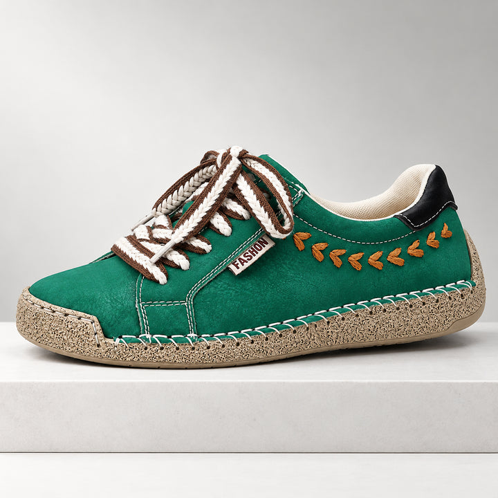 Arlo Hand-Stitched Sneaker — Green