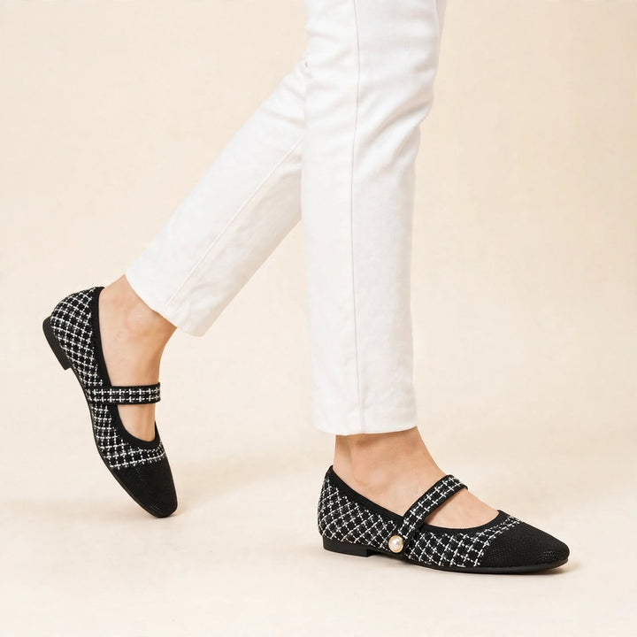 Pearlette Knit Mary Jane Flat