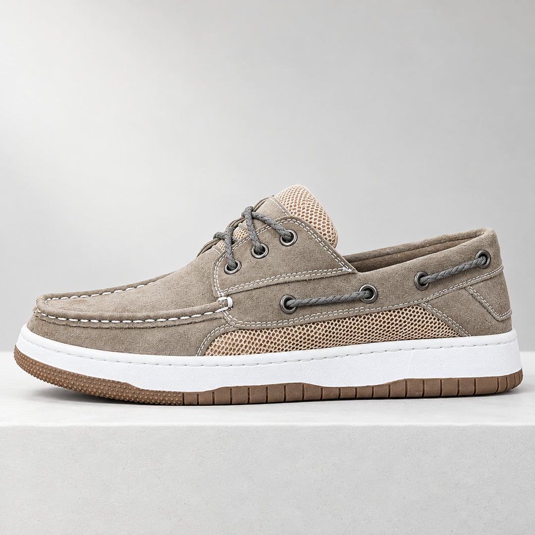 Hyannis Suede Deck Sneaker — Khaki