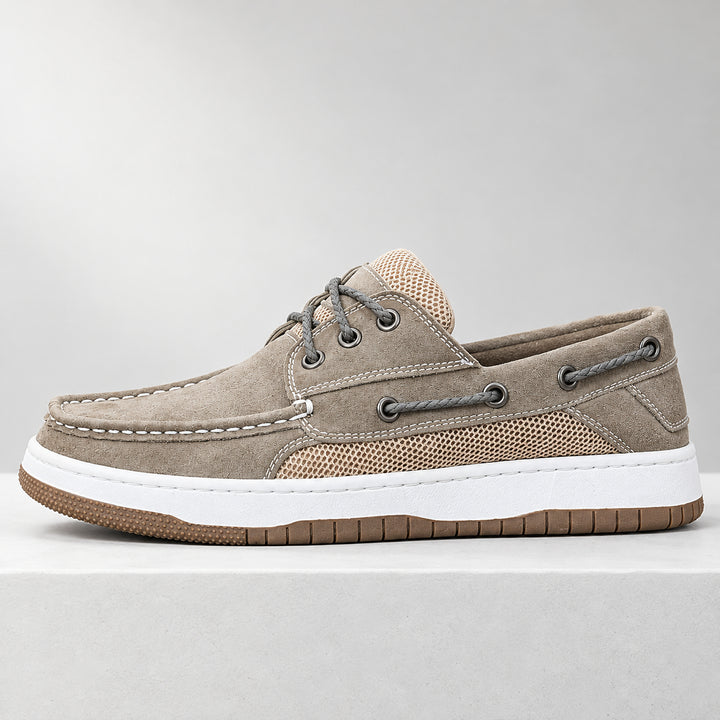 Hyannis Suede Deck Sneaker — Khaki