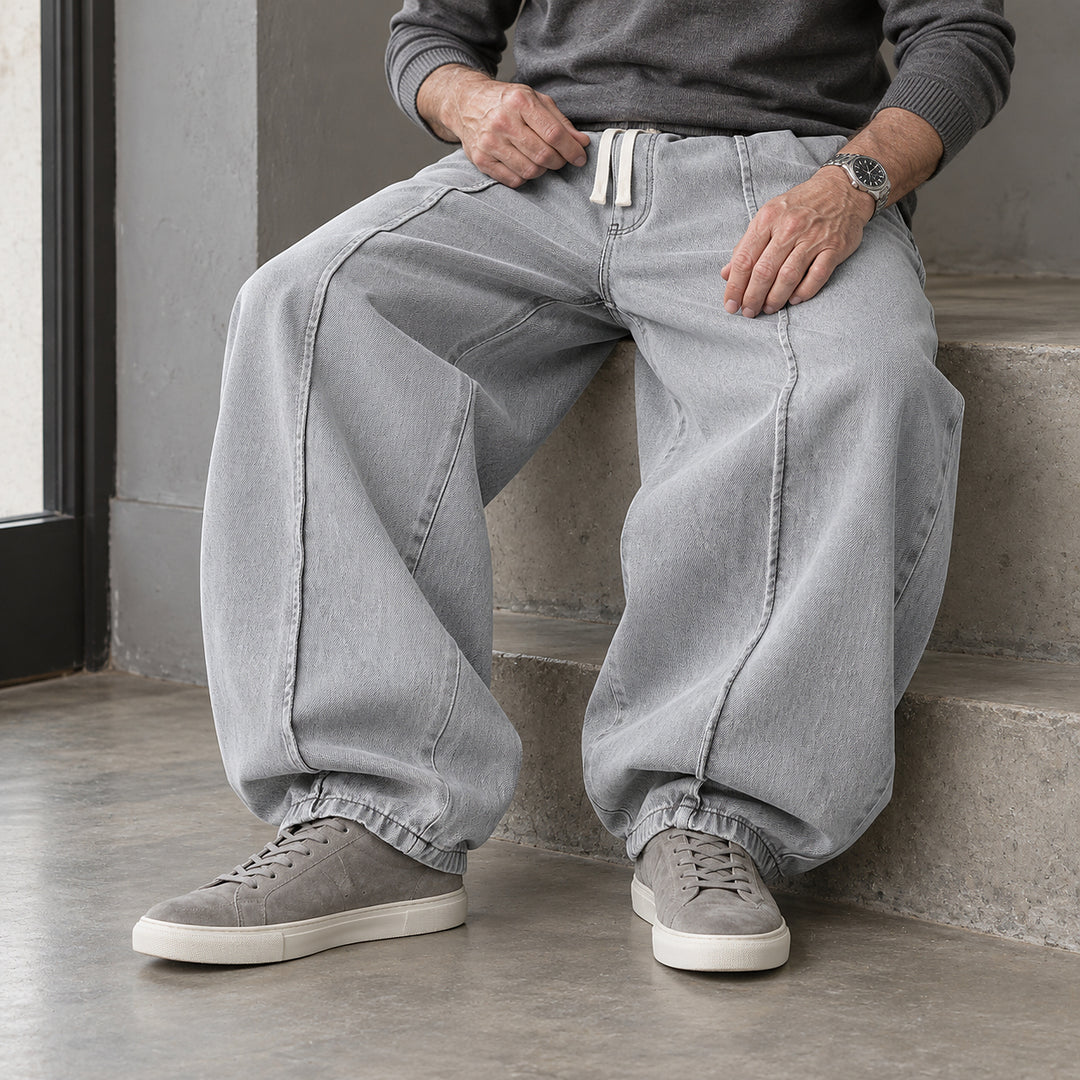 Sunday Balloon-Leg Denims — Light Blue