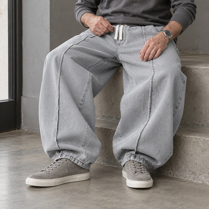 Sunday Balloon-Leg Denims — Light Blue