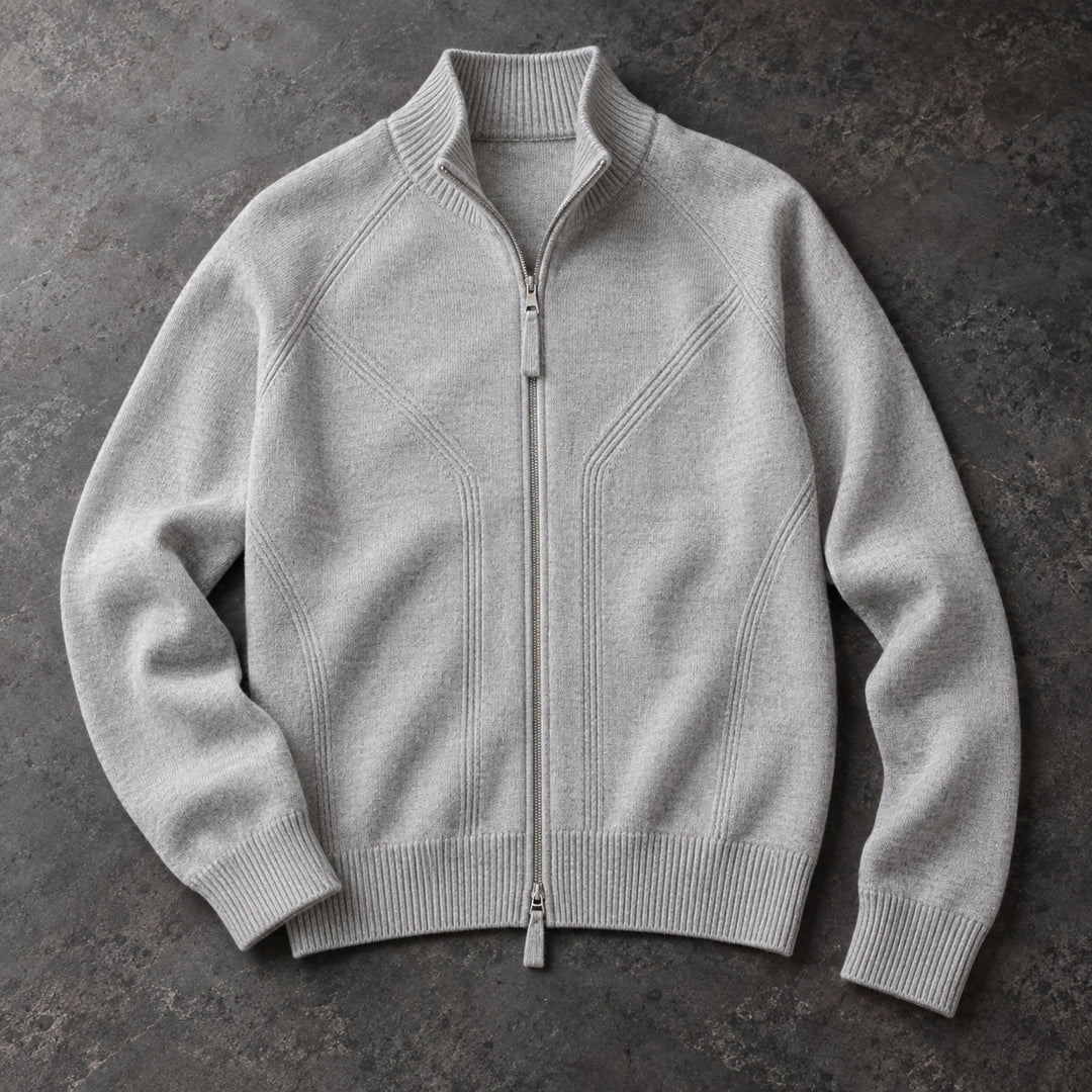 Alpine Knit Jacket — Light Gray