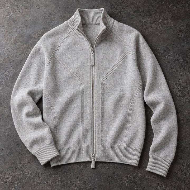 Alpine Knit Jacket — Light Gray