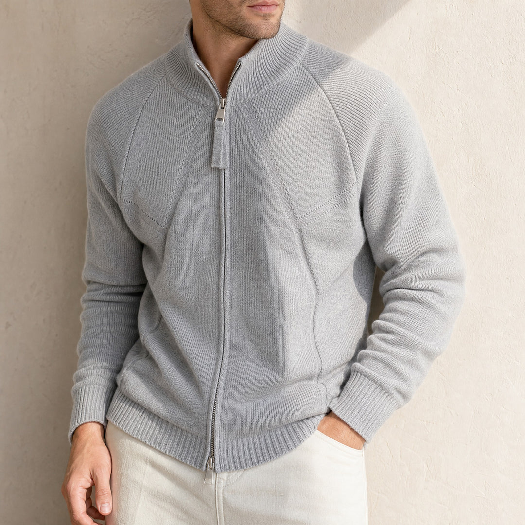 Alpine Knit Jacket — Light Gray